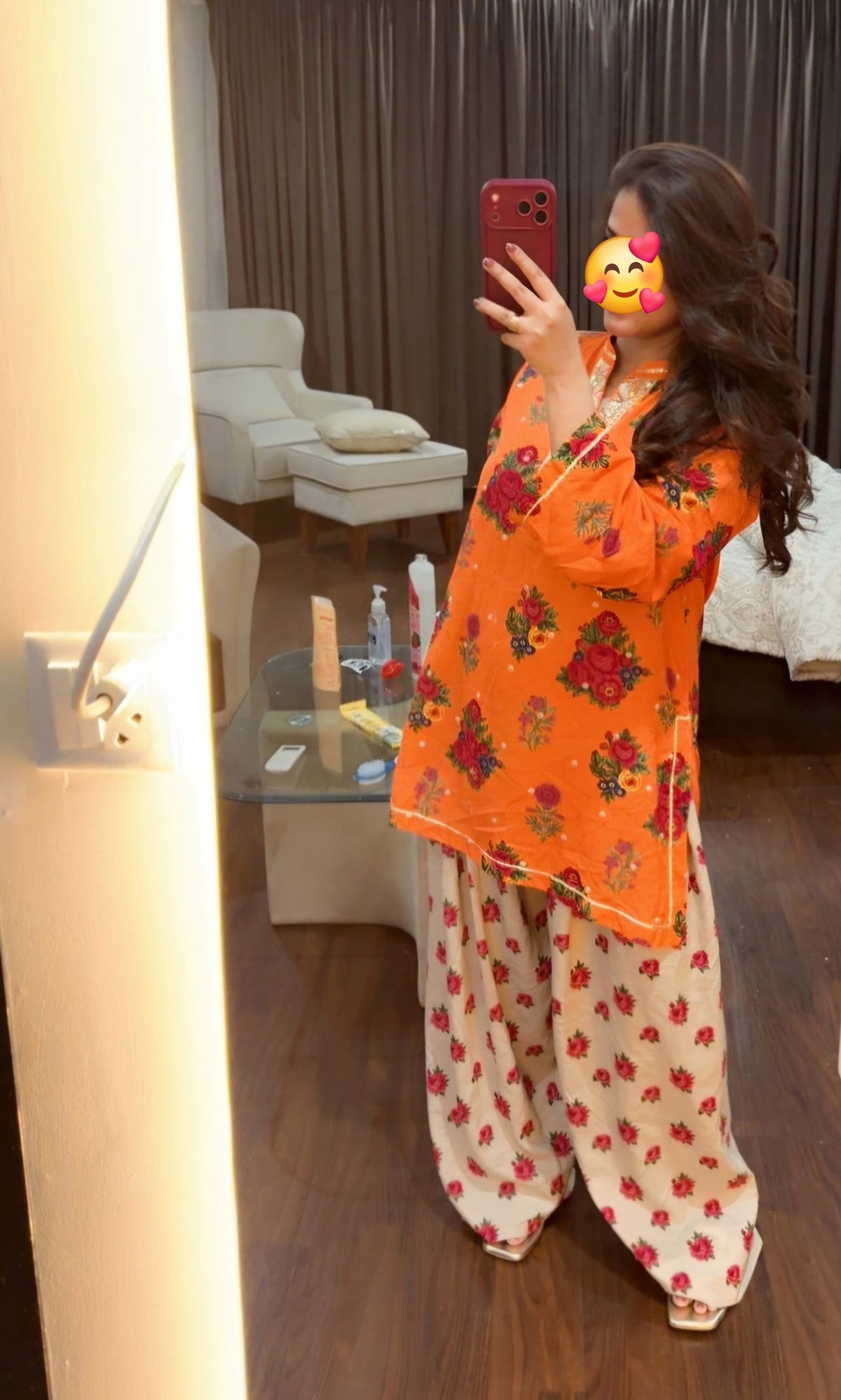 orange candy top n farsi bottom set