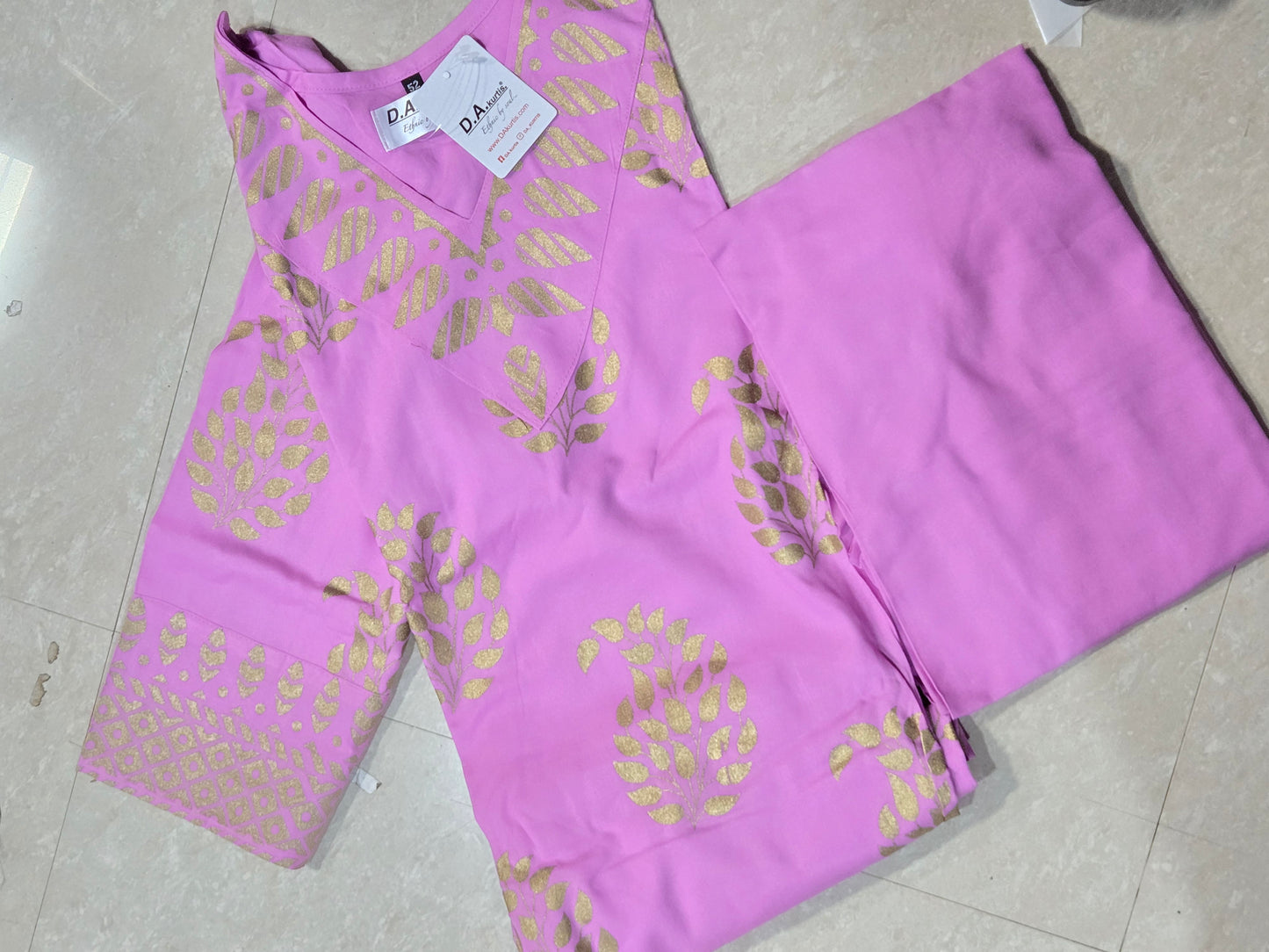 Ahana Pink top n bottom set