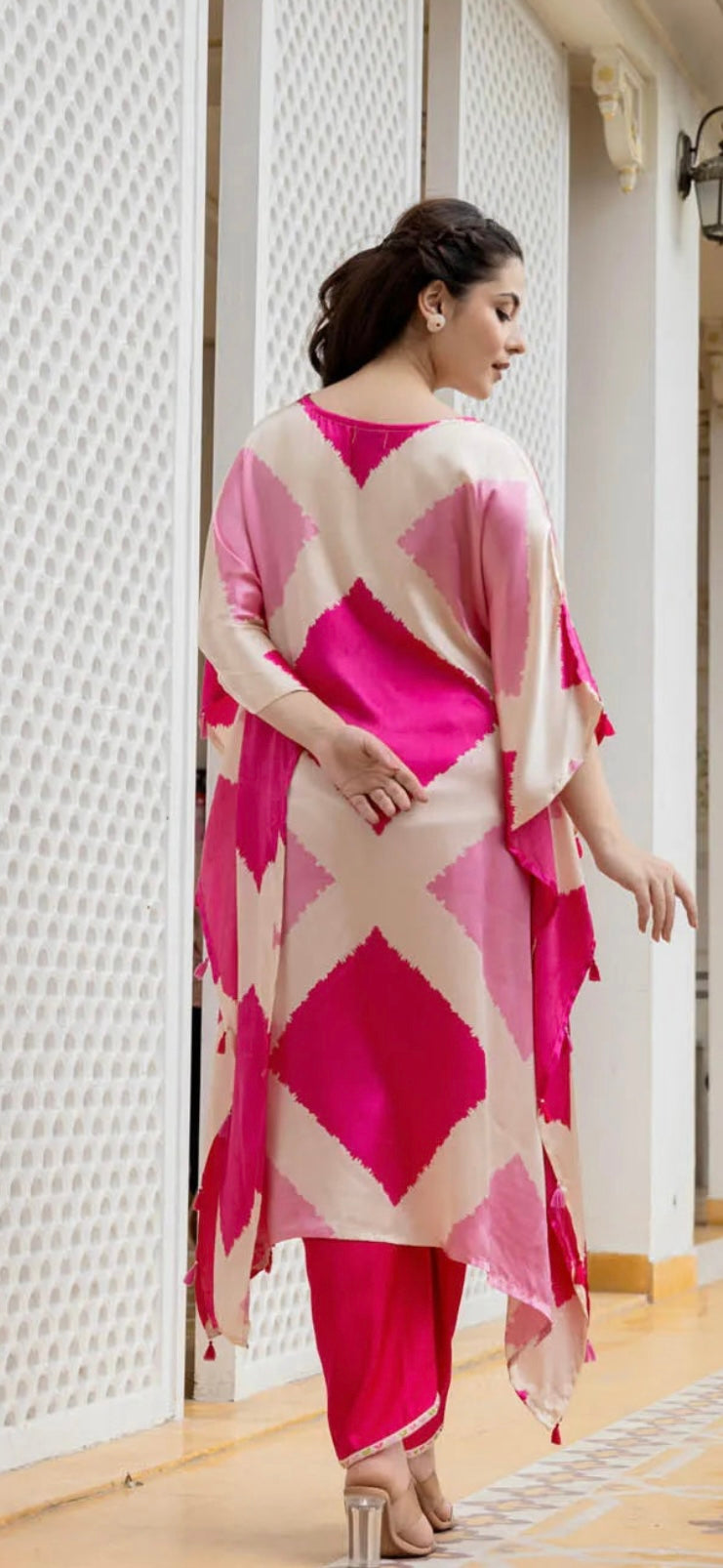 PINKY KAFTAN SET