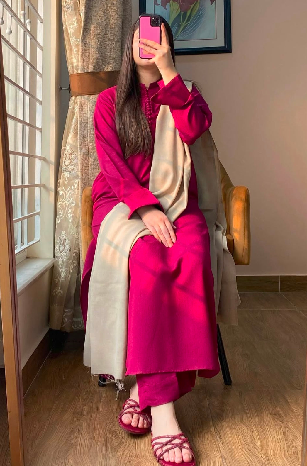 NAUSHEEN pink SET 3pcs set