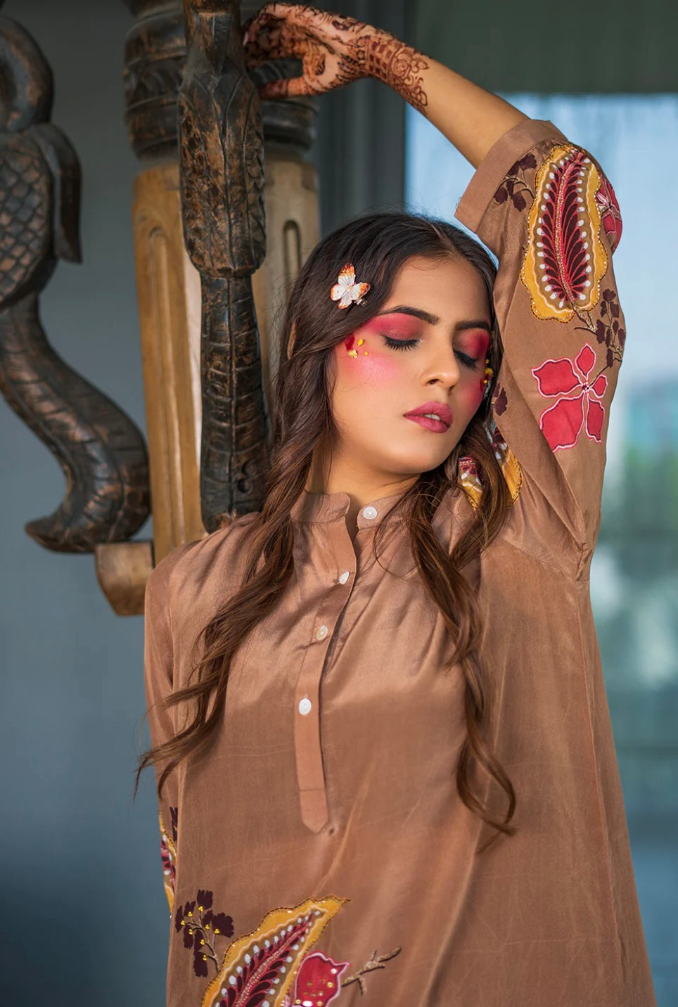 (bell) muslin dark TOP WITH BOTTOM SET