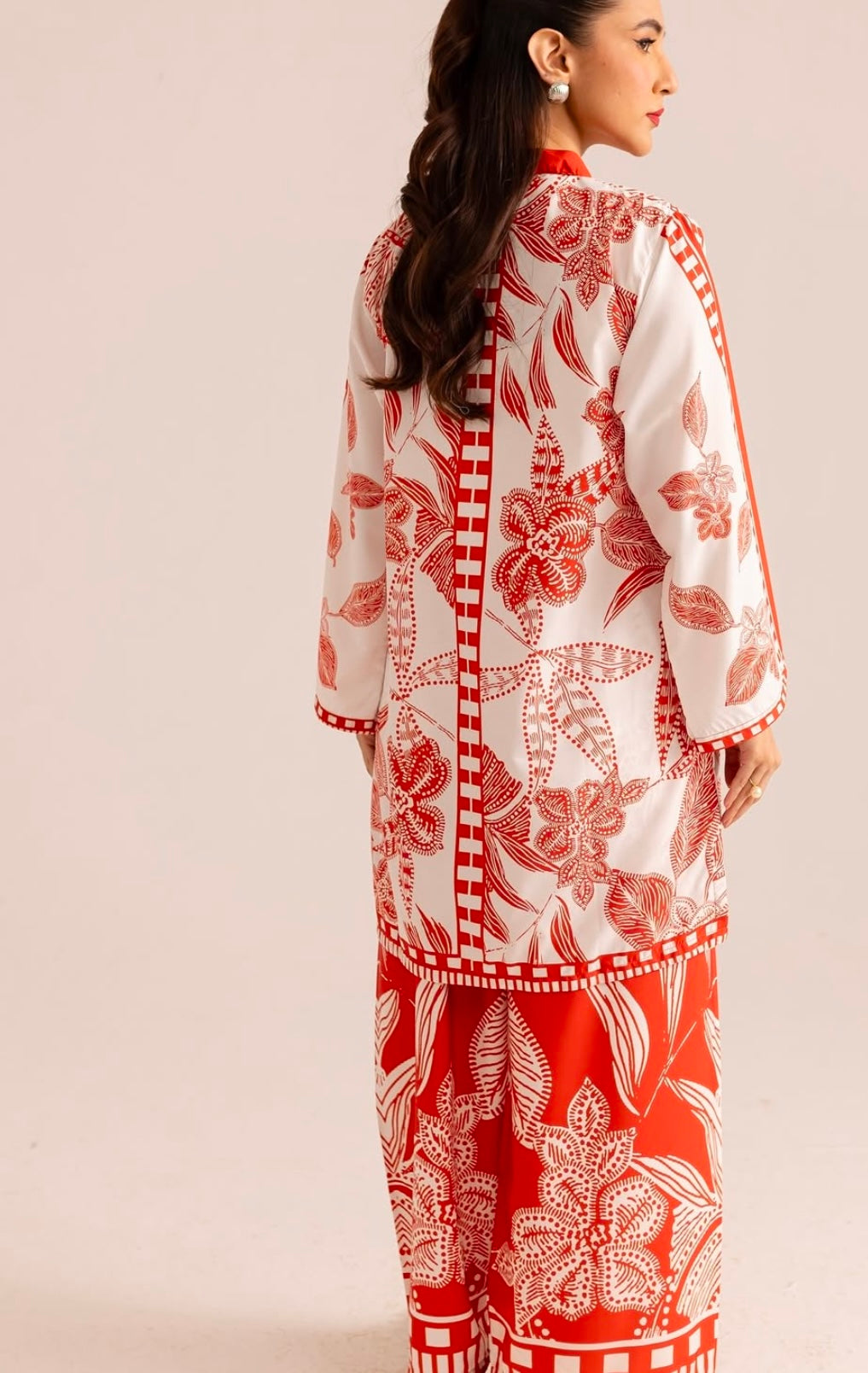 (AAISHA fanta) MUSLIN orange CO ORD SET pini