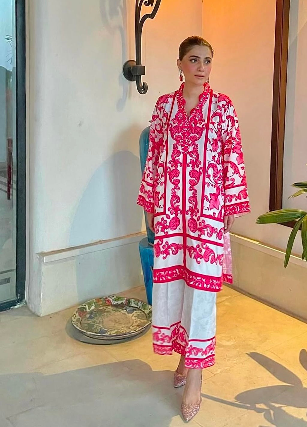 (LULU) pink CO ORD SET pini