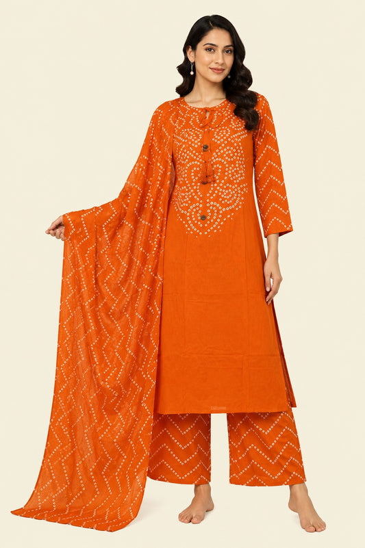 (B2 pure) new orange cotton 3pcs set yee