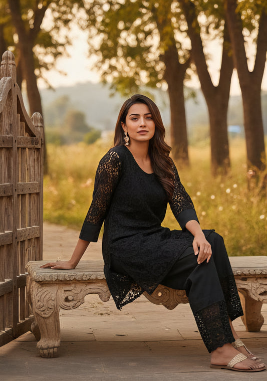 Reimaginged DIYA BLACK CO ORD SET