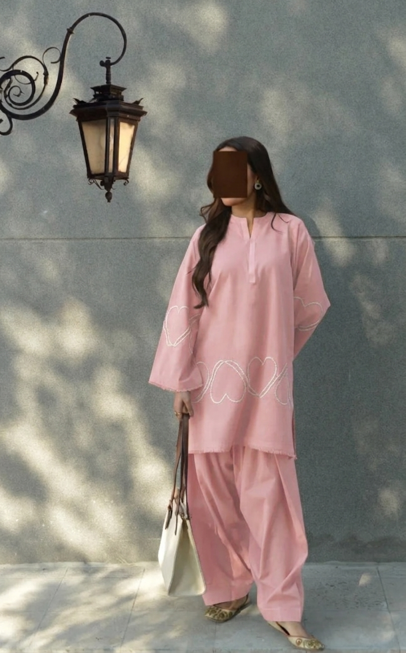 Ishara pink heart co ord set
