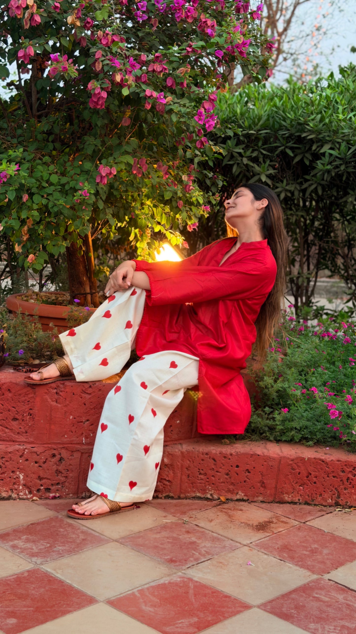 Saniya x heart pants co ord set anr heart