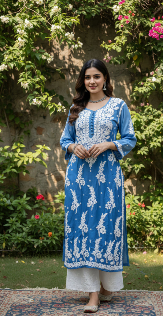 uga blue cotton top n bottom set