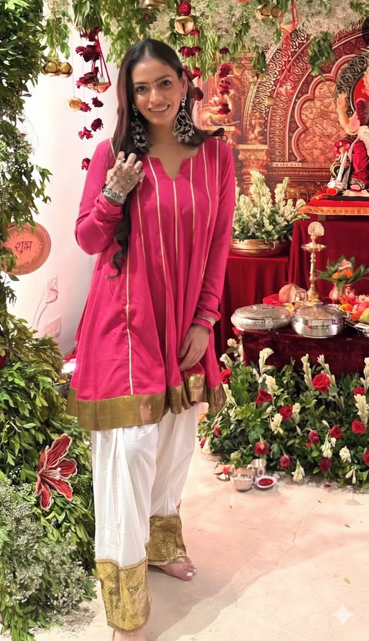 Pink feather farsi set