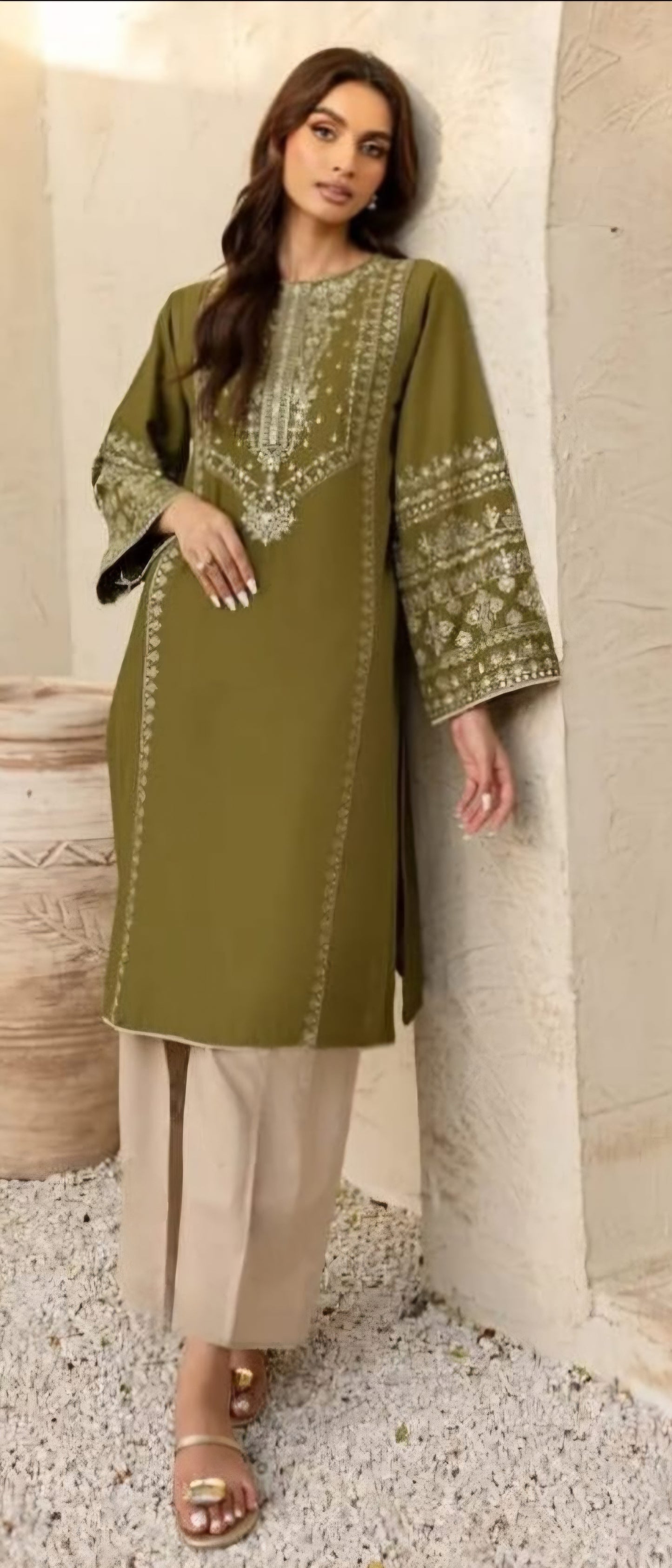 Green diamond top n bottom set