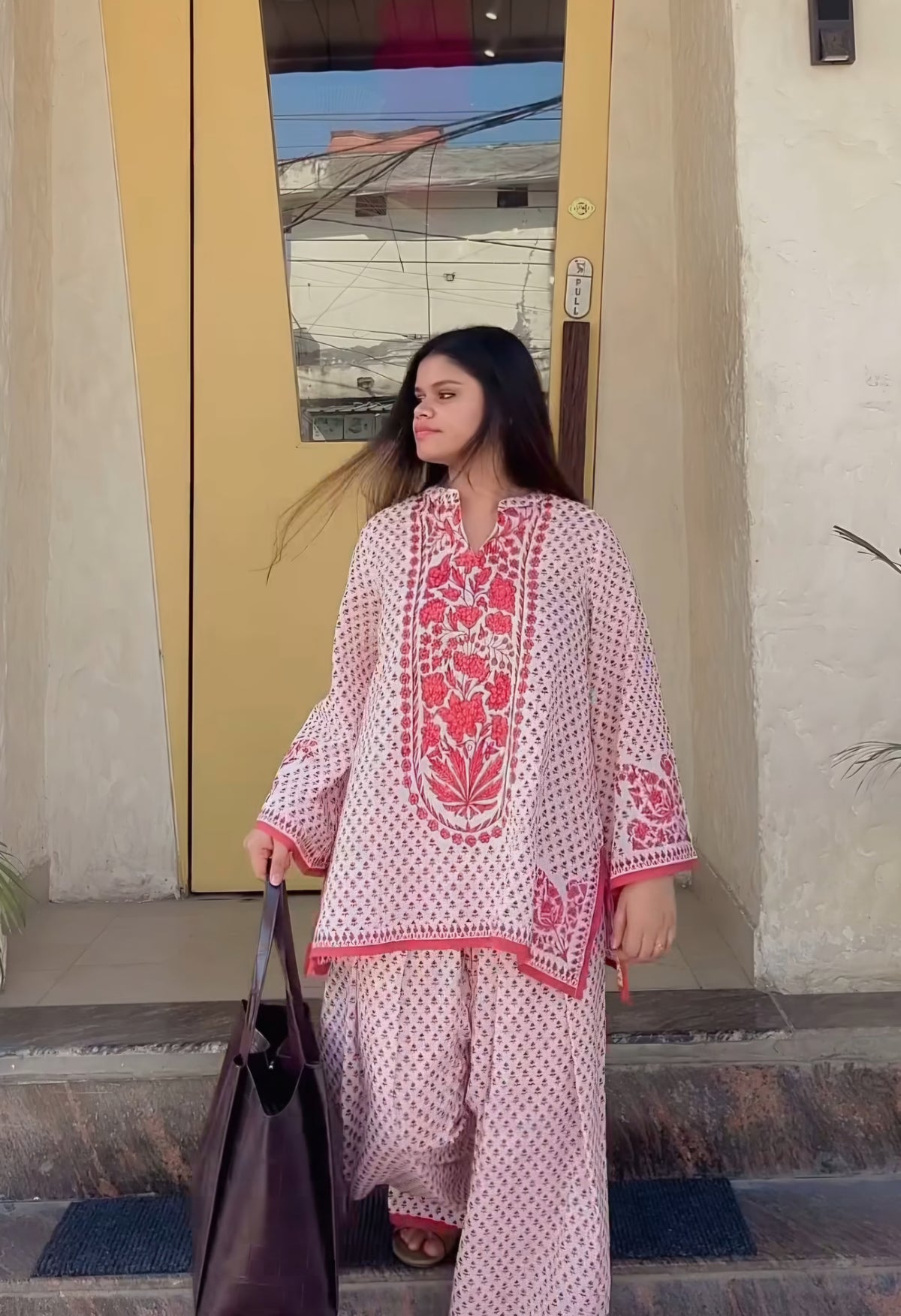 Chiku Lotus bell sleeve and farsi set