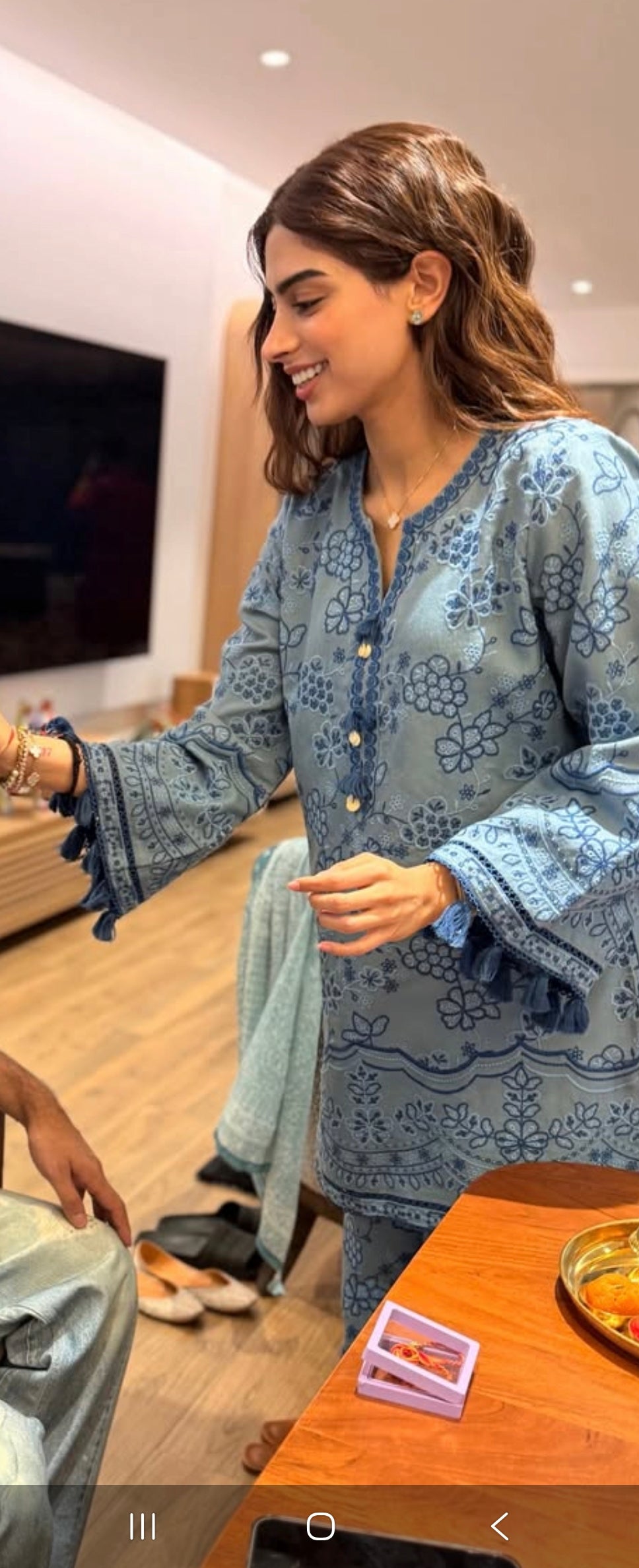 (1j) khushi cotton co ord top n bottom set