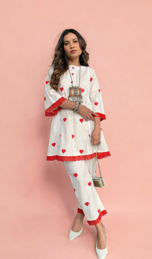 (Barkha) heart co ord set