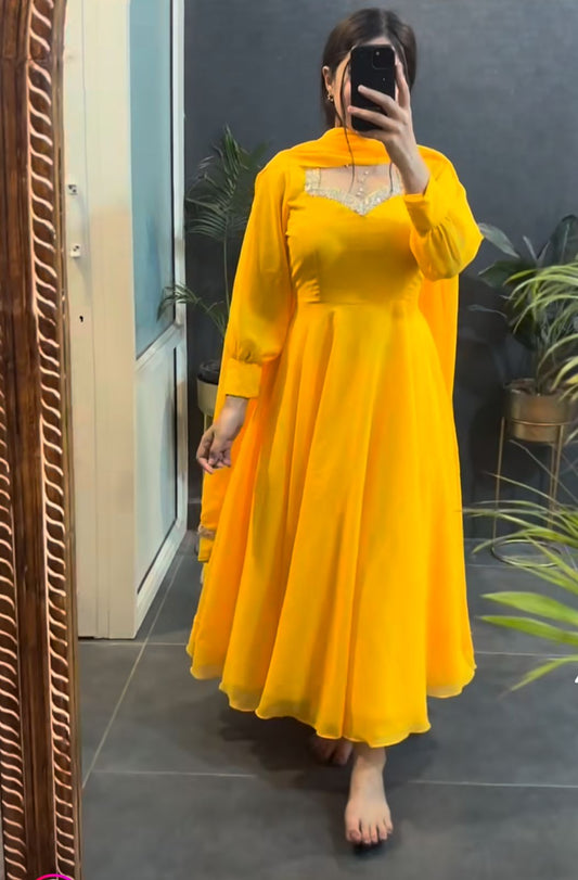 (B)Haldi top n duppta set