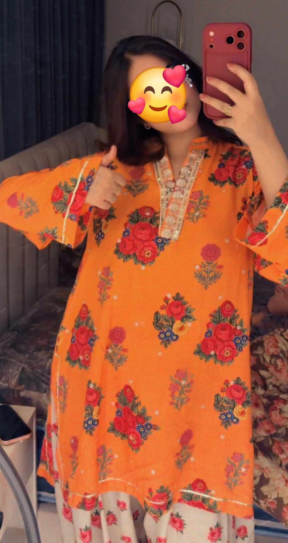 orange candy top n farsi bottom set