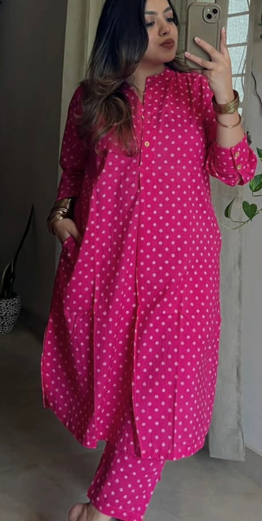 pop pink bandini print set