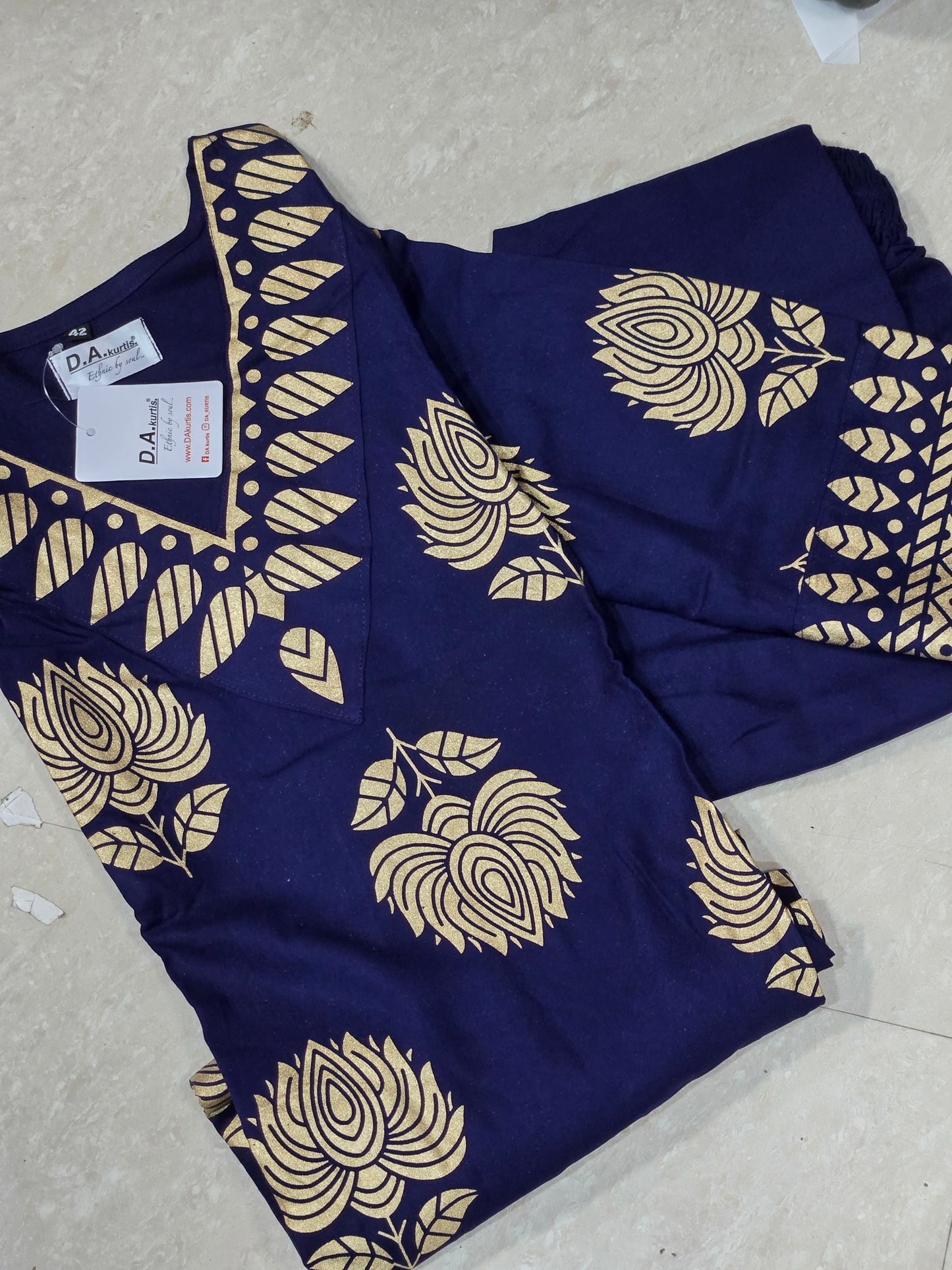 Ahana Blue top n bottom set