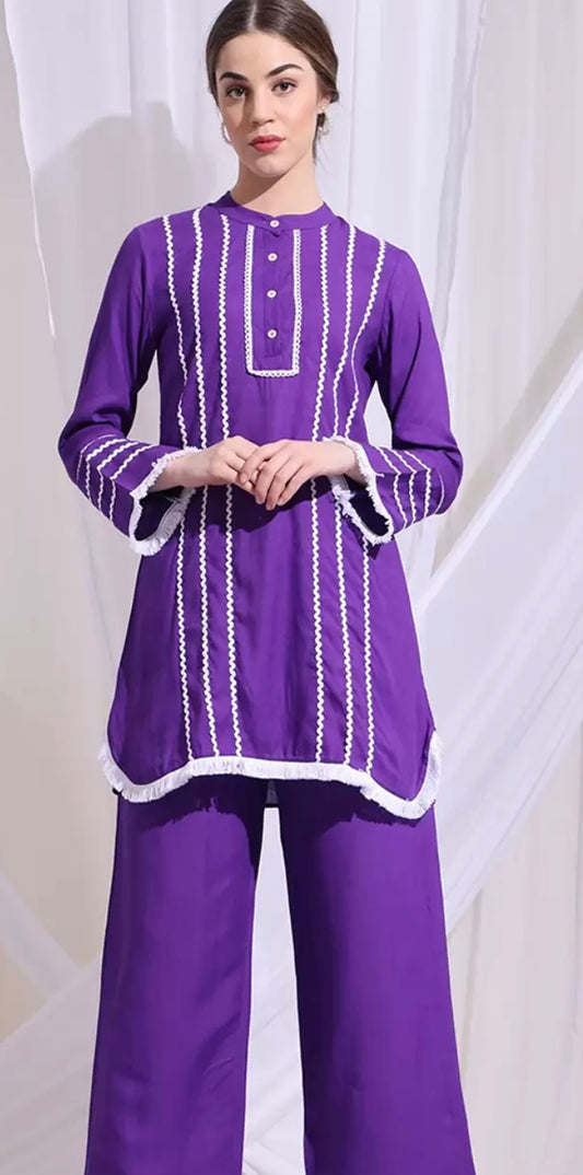 Duniya PURPLE top n bottom set
