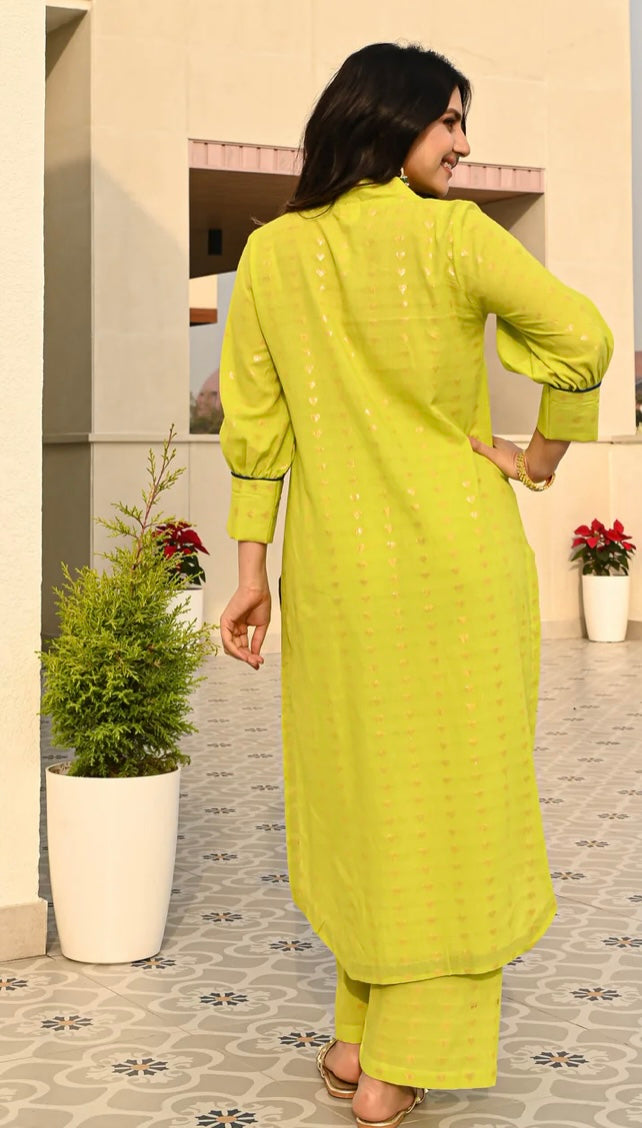 (BIJAL) GOLD DOTS GREEN