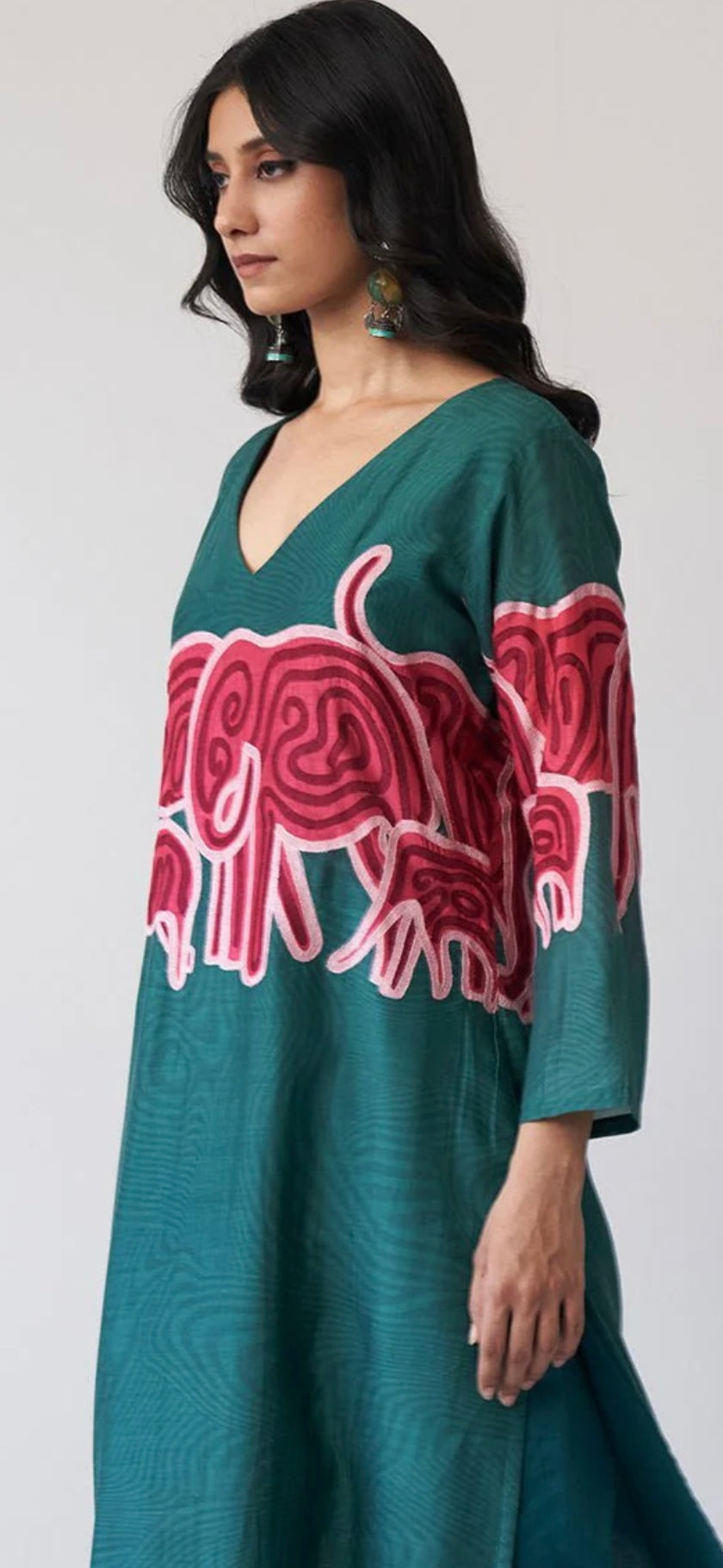 (ANJALI) ELEPHANT PRINTED SET