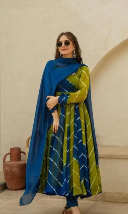 (akira) zig zag set green blue 3pcs set
