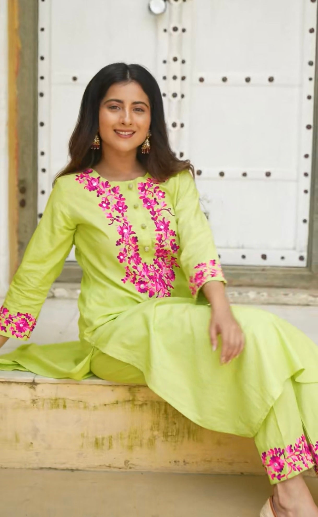 (AFREEN) GREEN SET. arie