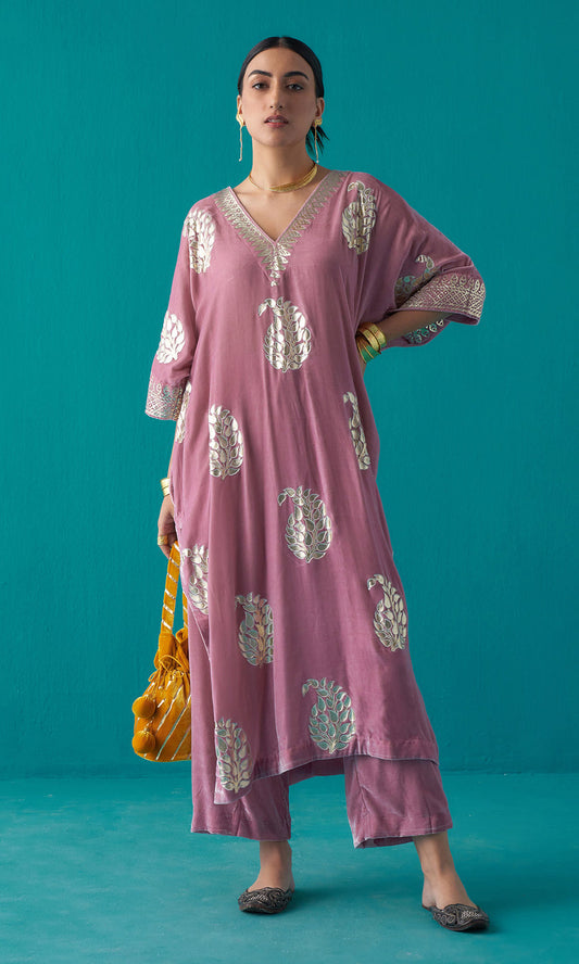 Ahana Pink top n bottom set