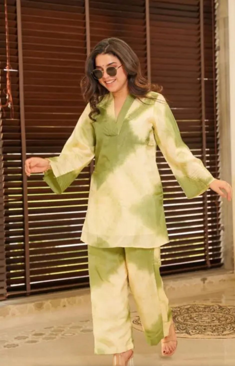 (BADAL) GREEN CO-ORD SET