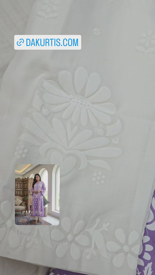 Uga  lilac  cotton top n bottom set