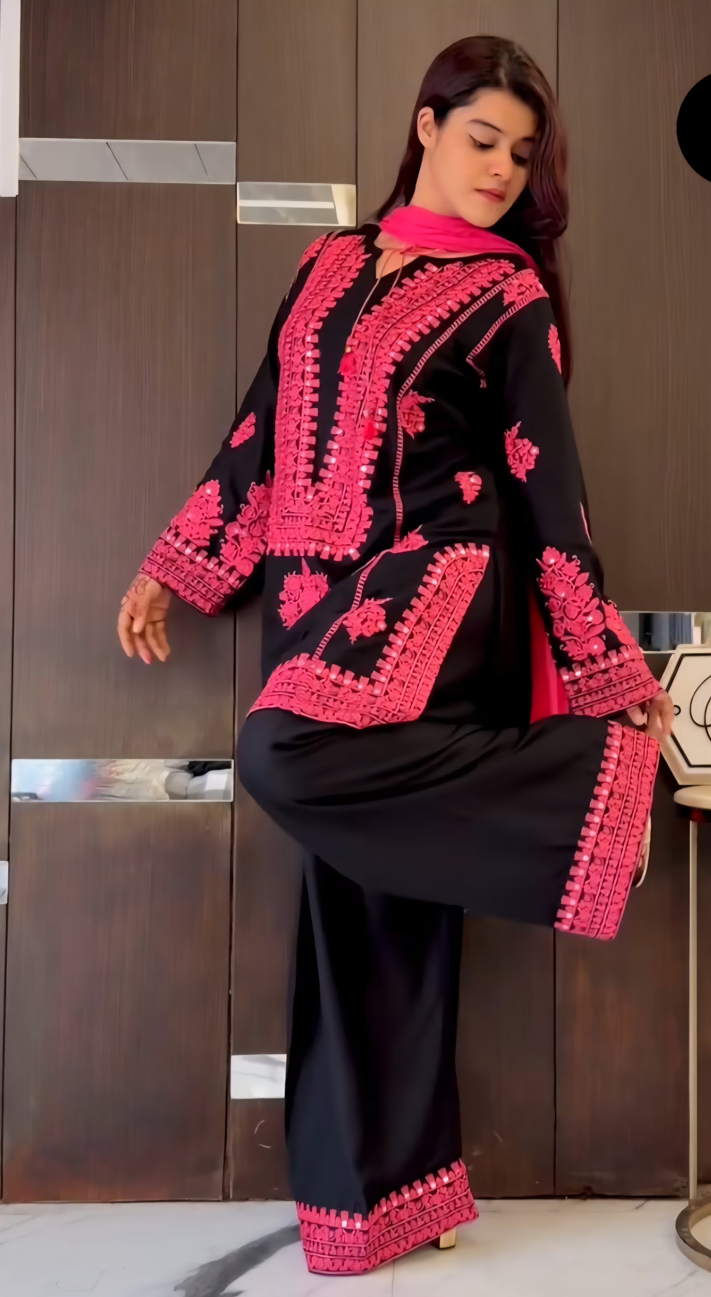 Boomer kurta set 3pcs set. black