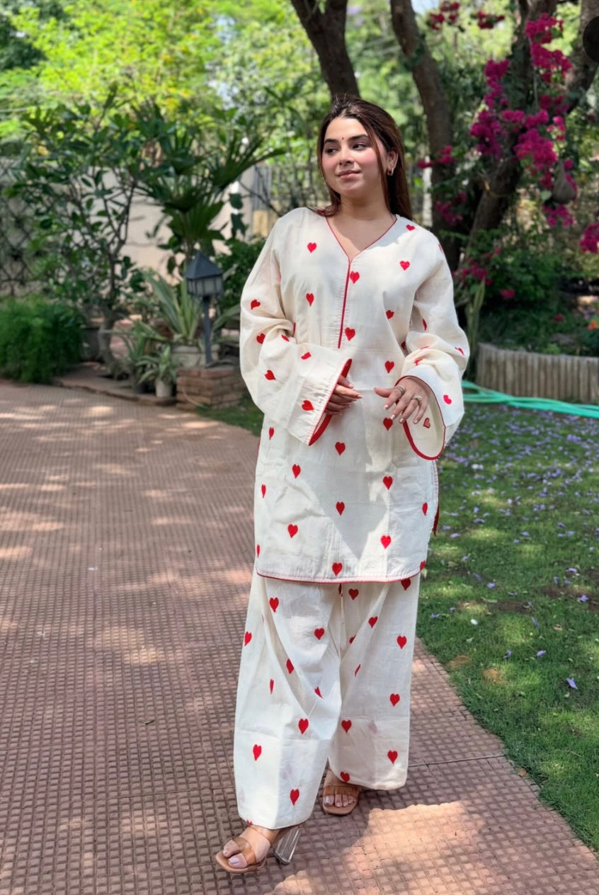 All Heart farshi  co-ord top n bottom set