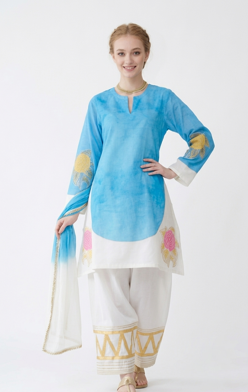 2a blue sky shaded 3pcs set