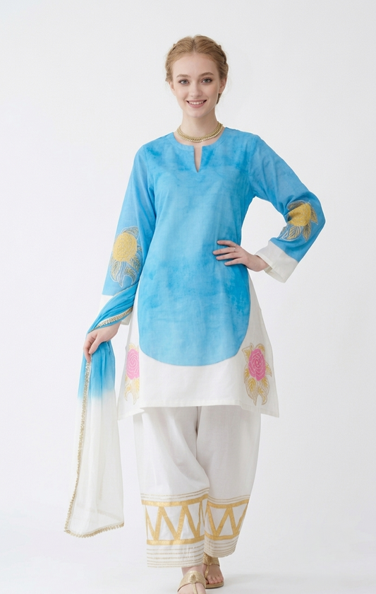2a blue sky shaded 3pcs set