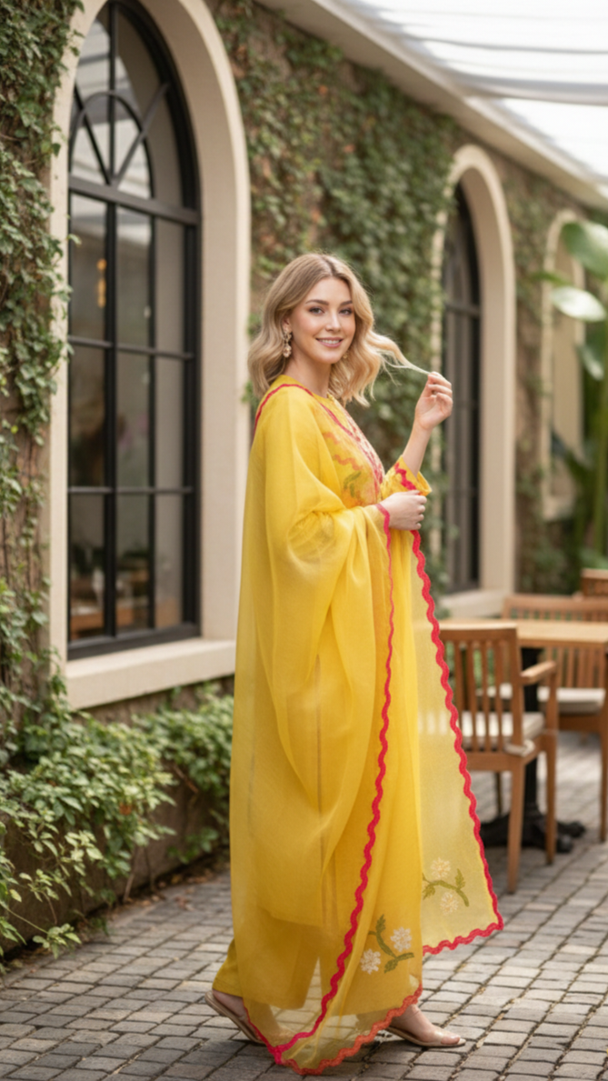 (B2 pure) yellow cotton  3pcs set