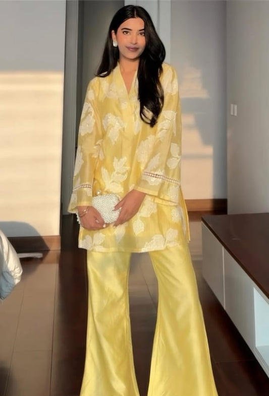 Mac n cheese top n bell bottom co-ord set