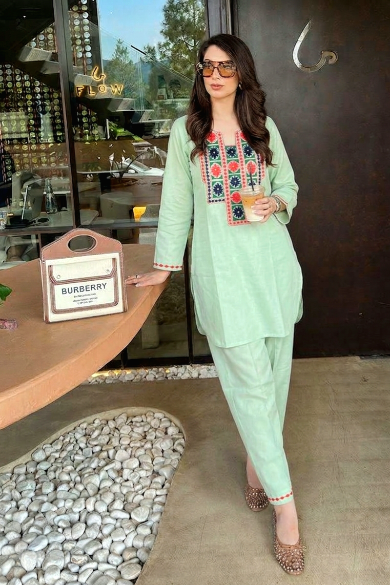 Mint ice Printed co-ord set