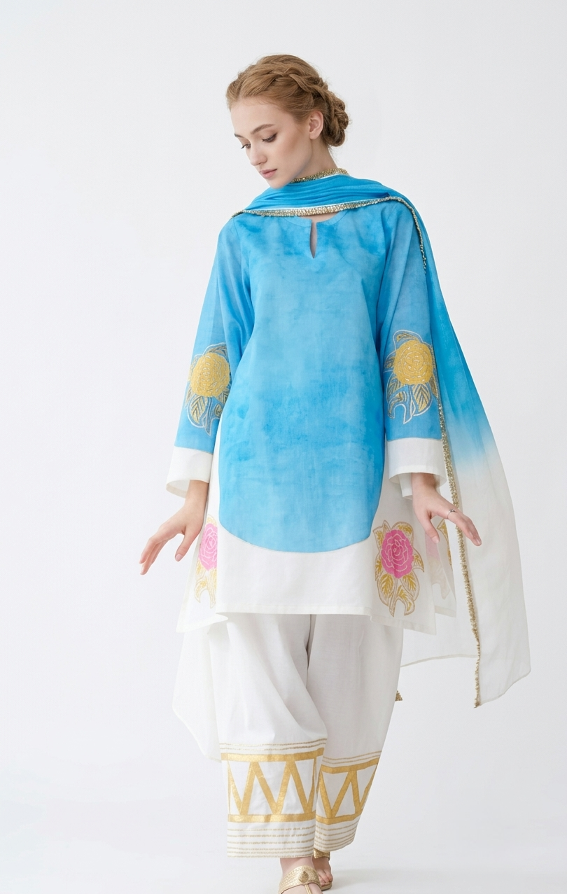 2a blue sky shaded 3pcs set