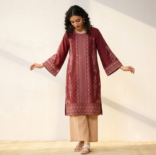 Bumble bell sleeve and plazo set