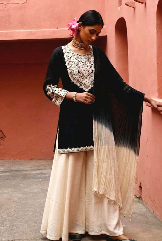 Sharara sharara 3pcs set black