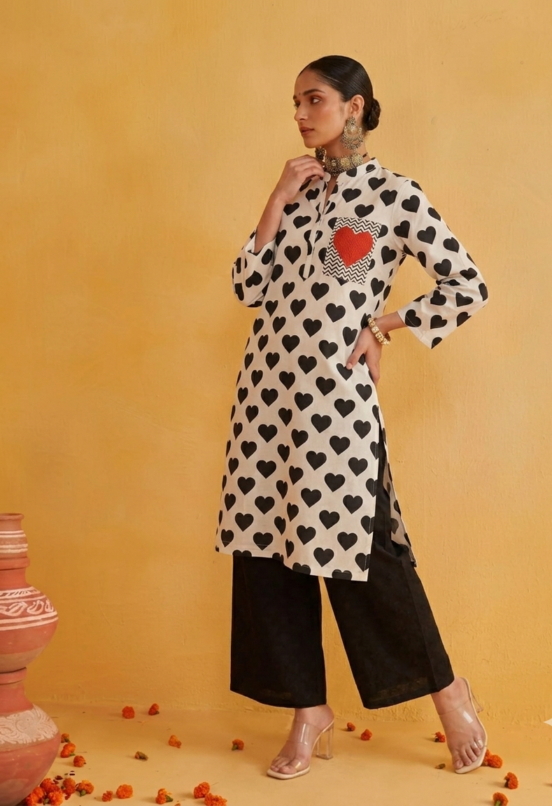 Kisika2 heart top n bottom set