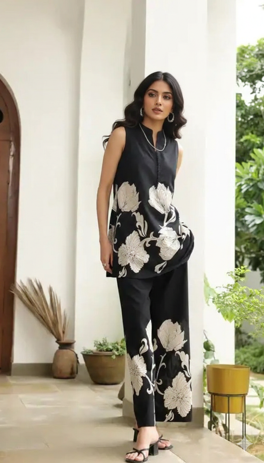 A19 bloom black co-ord set