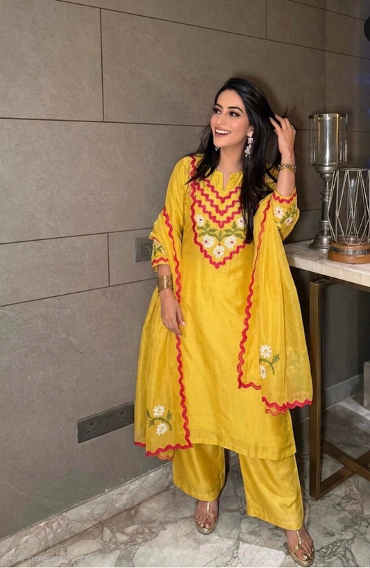 (B2 pure) yellow cotton  3pcs set yee