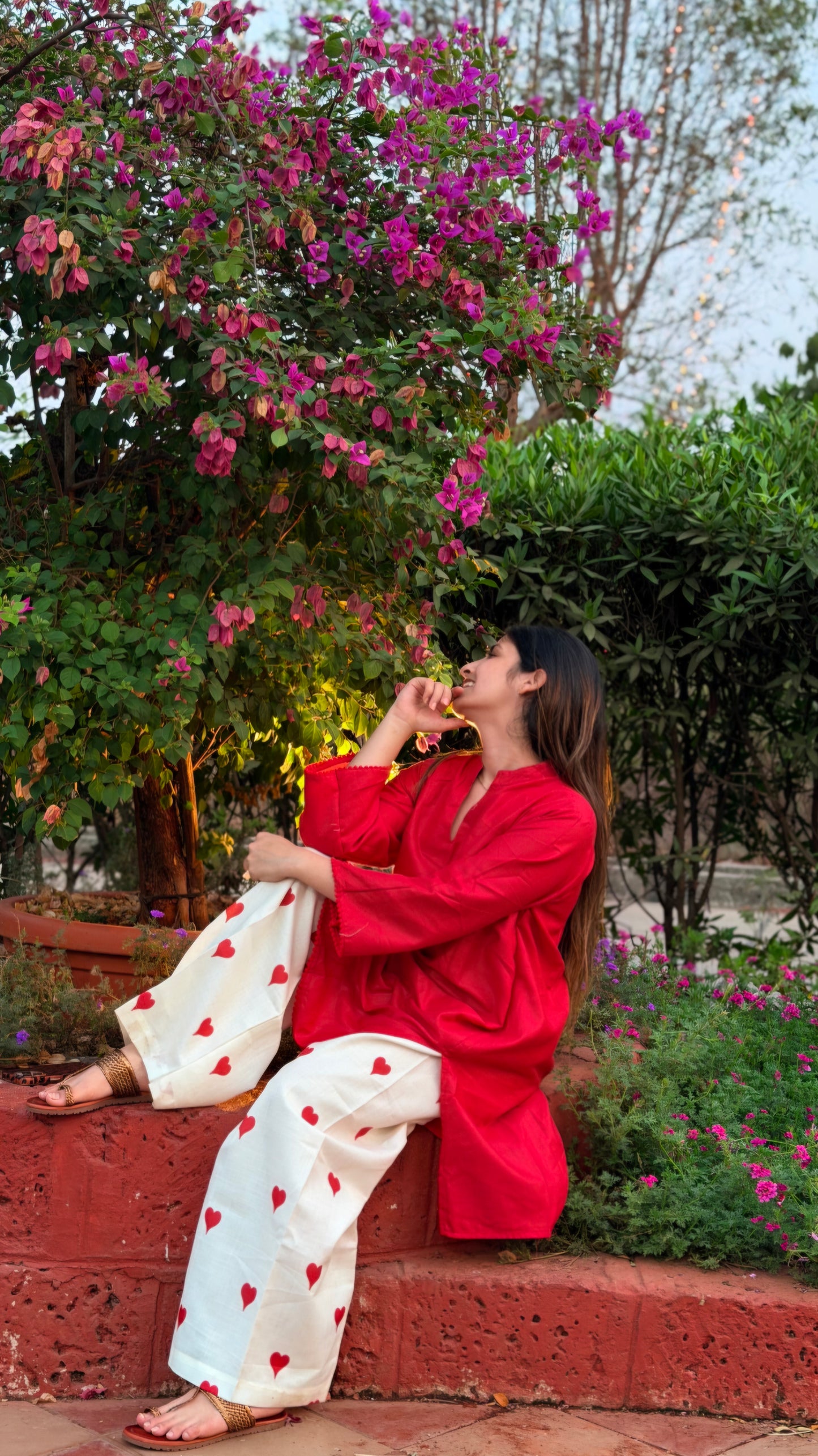 Saniya x heart pants co ord set anr heart