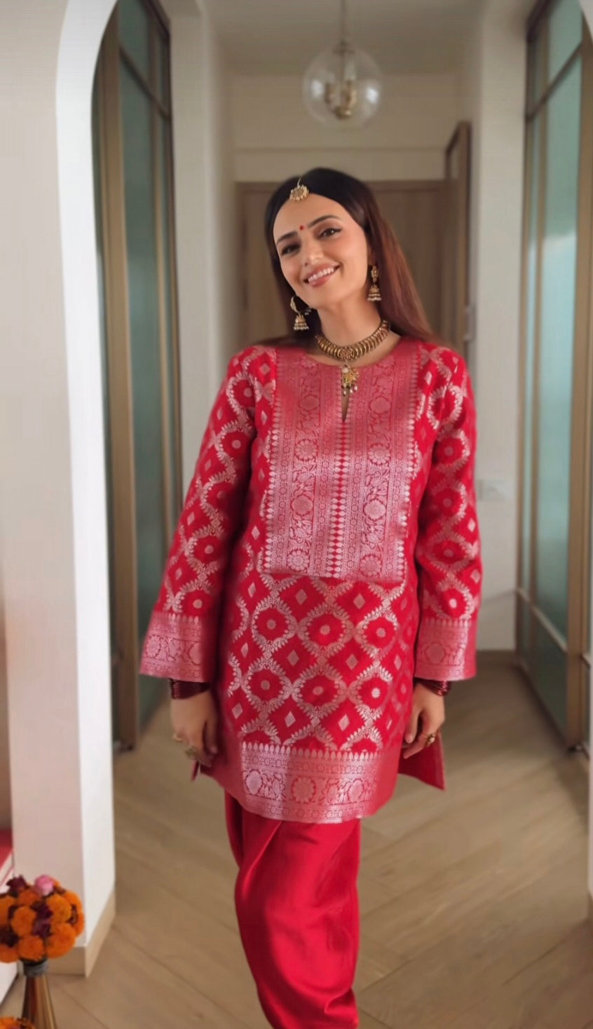 Oman red co ord set