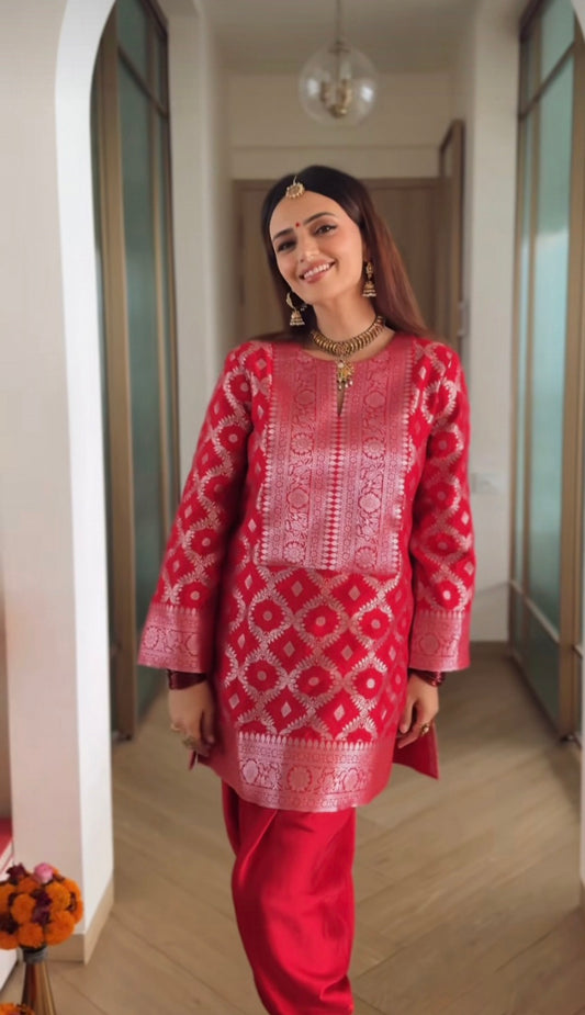 Oman red co ord set
