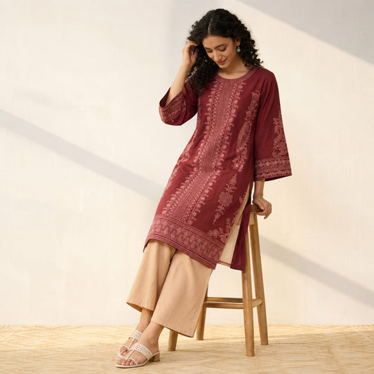 Bumble bell sleeve and plazo set