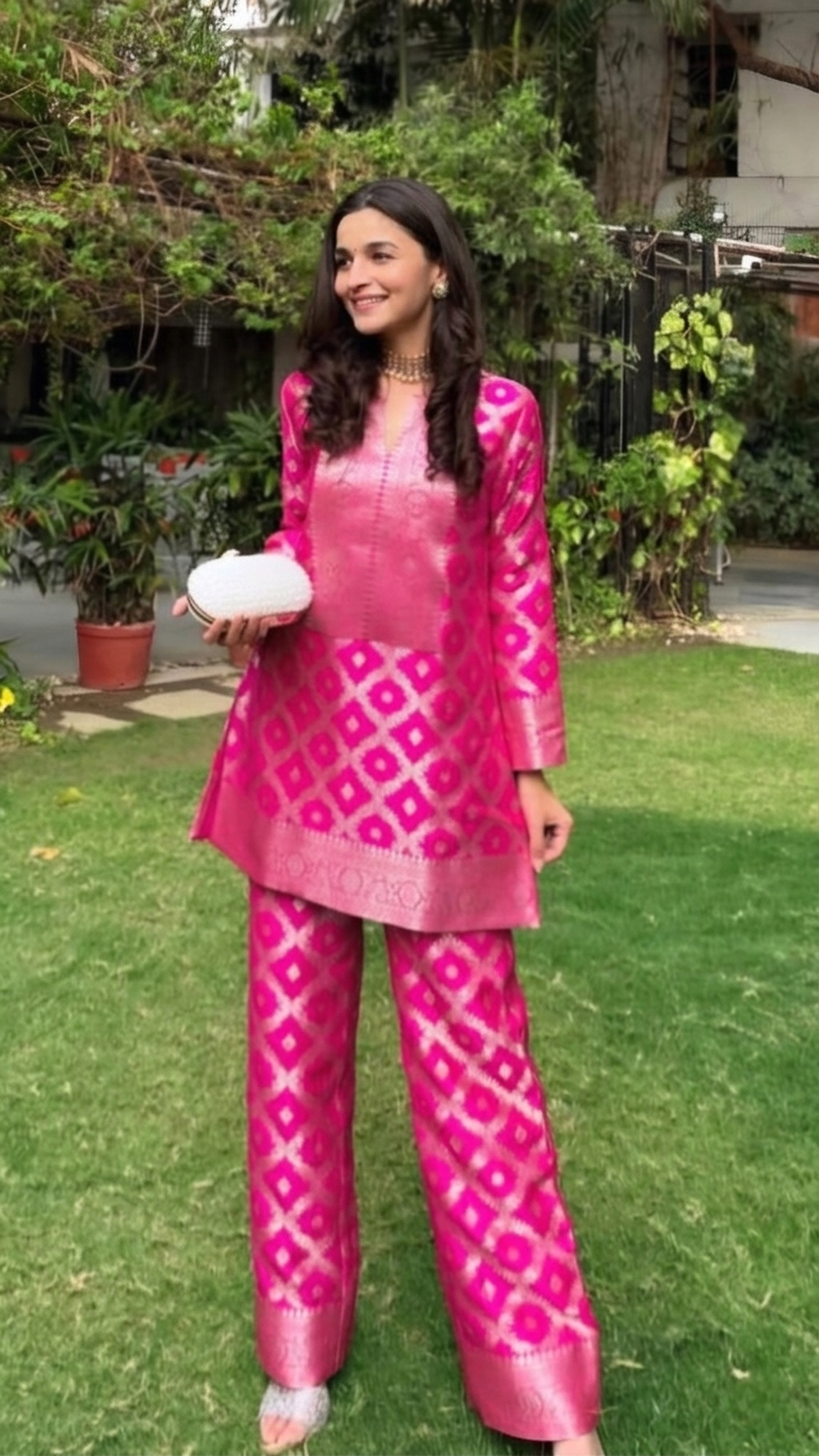 Kiki alia pink  co ord set anr yee