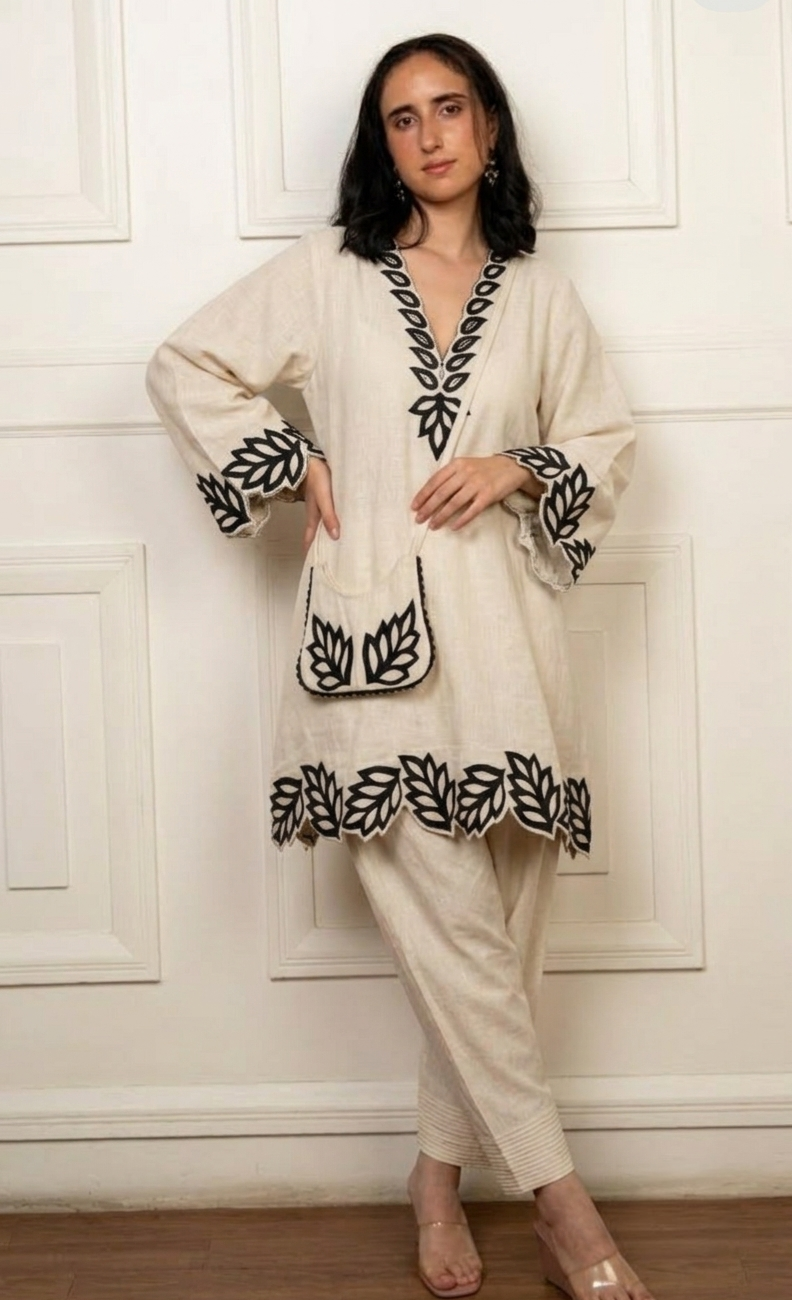 Afsana farshi set with matching bag