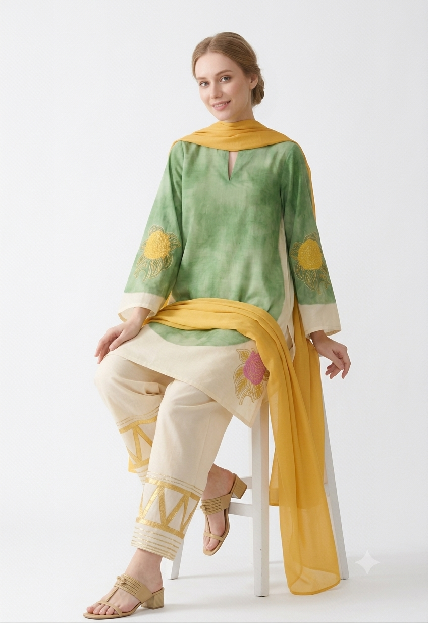 2a green sky shaded 3pcs set