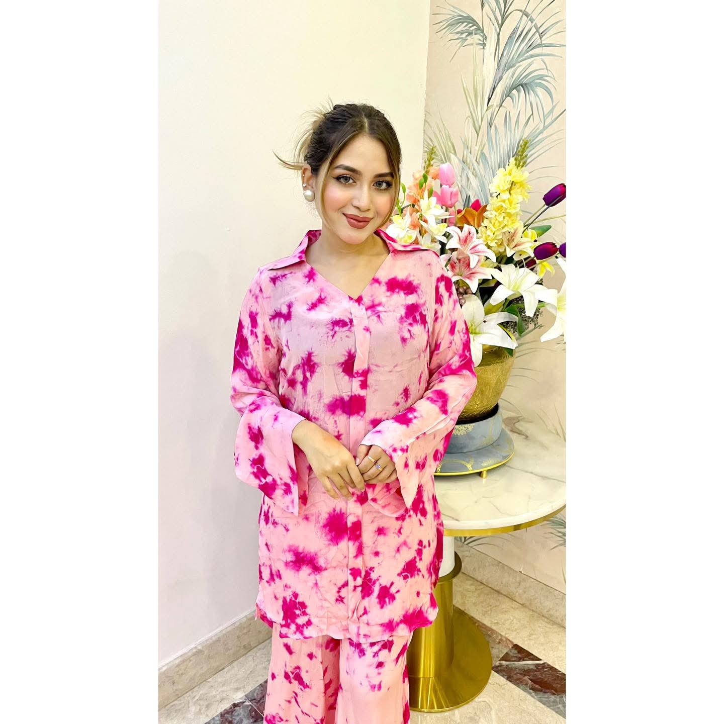 Badal pink SHIBORI SET